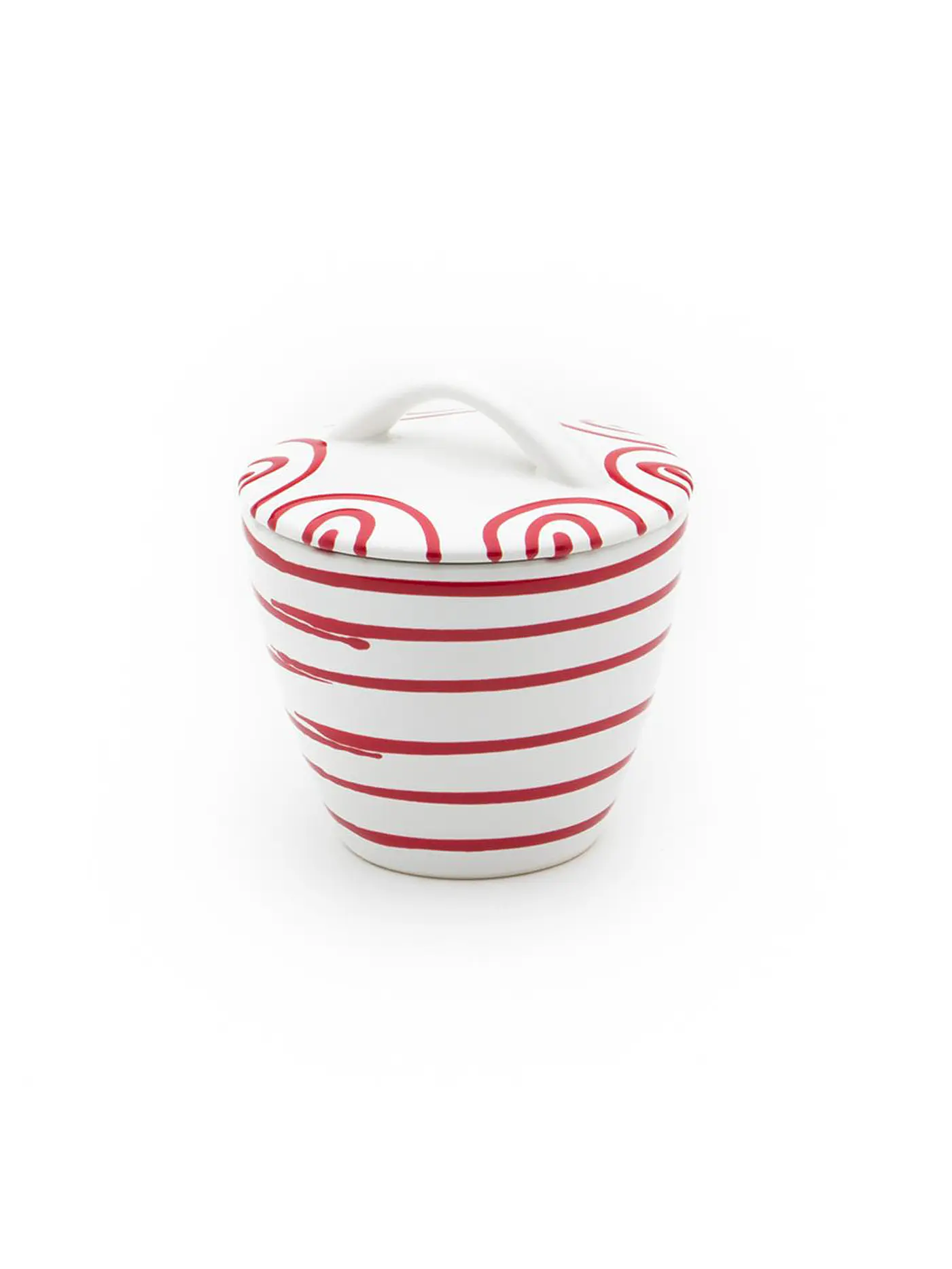 GMUNDNER KERAMIK | Zuckerdose Gourmet 9cm (rotgeflammt) | 